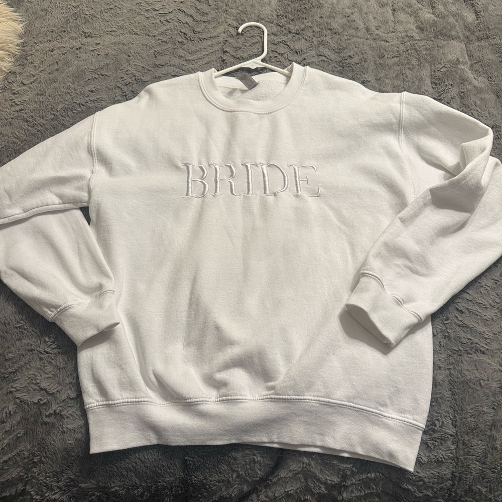 Classic White Cotton Blend Sweatshirt